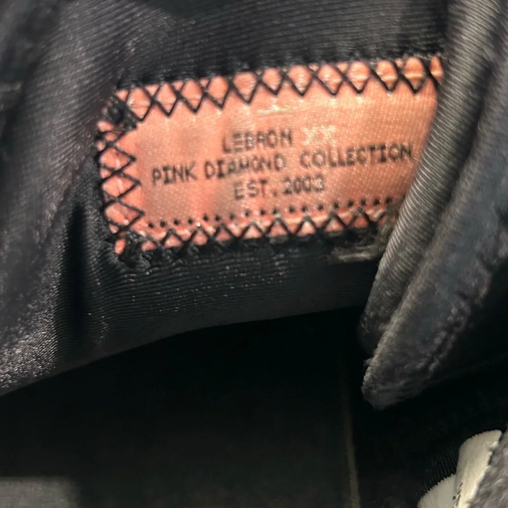 Nike Lebron James XX Pink‎ Diamond Collection Black and Gold Athletic Sneakers 7